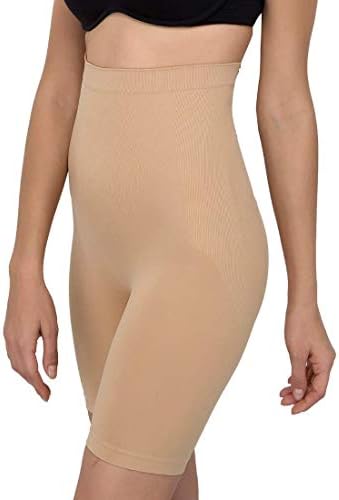 JEMSKY™ High-Waisted Tummy Tucker Shaper Shorts for Women – Firm Control Shapewear | Butt Lifting | Sports & Everyday Wear - Beige