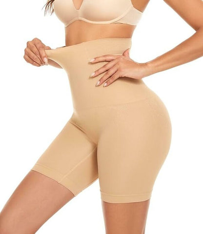 JEMSKY™ High-Waisted Tummy Tucker Shaper Shorts for Women – Firm Control Shapewear | Butt Lifting | Sports & Everyday Wear - Beige